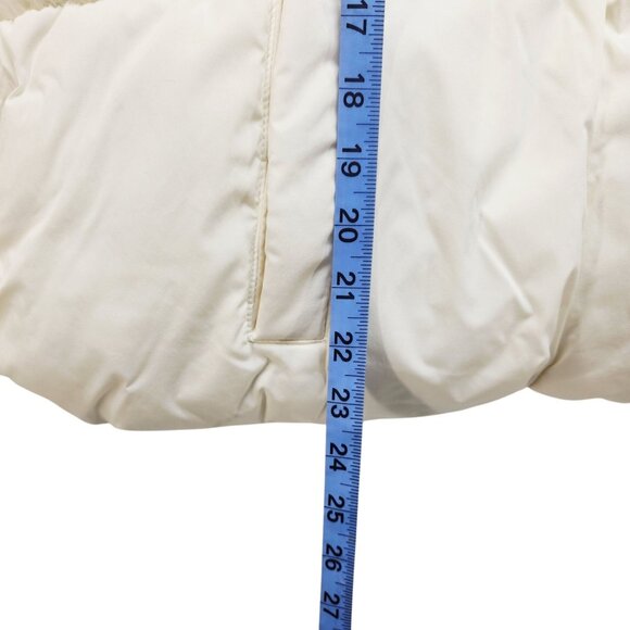 Womens Puffer Jacket Size 2X Ivory Quilted Winter Coat Warm & Cozy - Picture 4 of 6